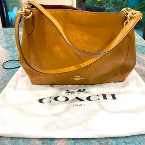 Coach Bag Tan Pebble Leather never used!
